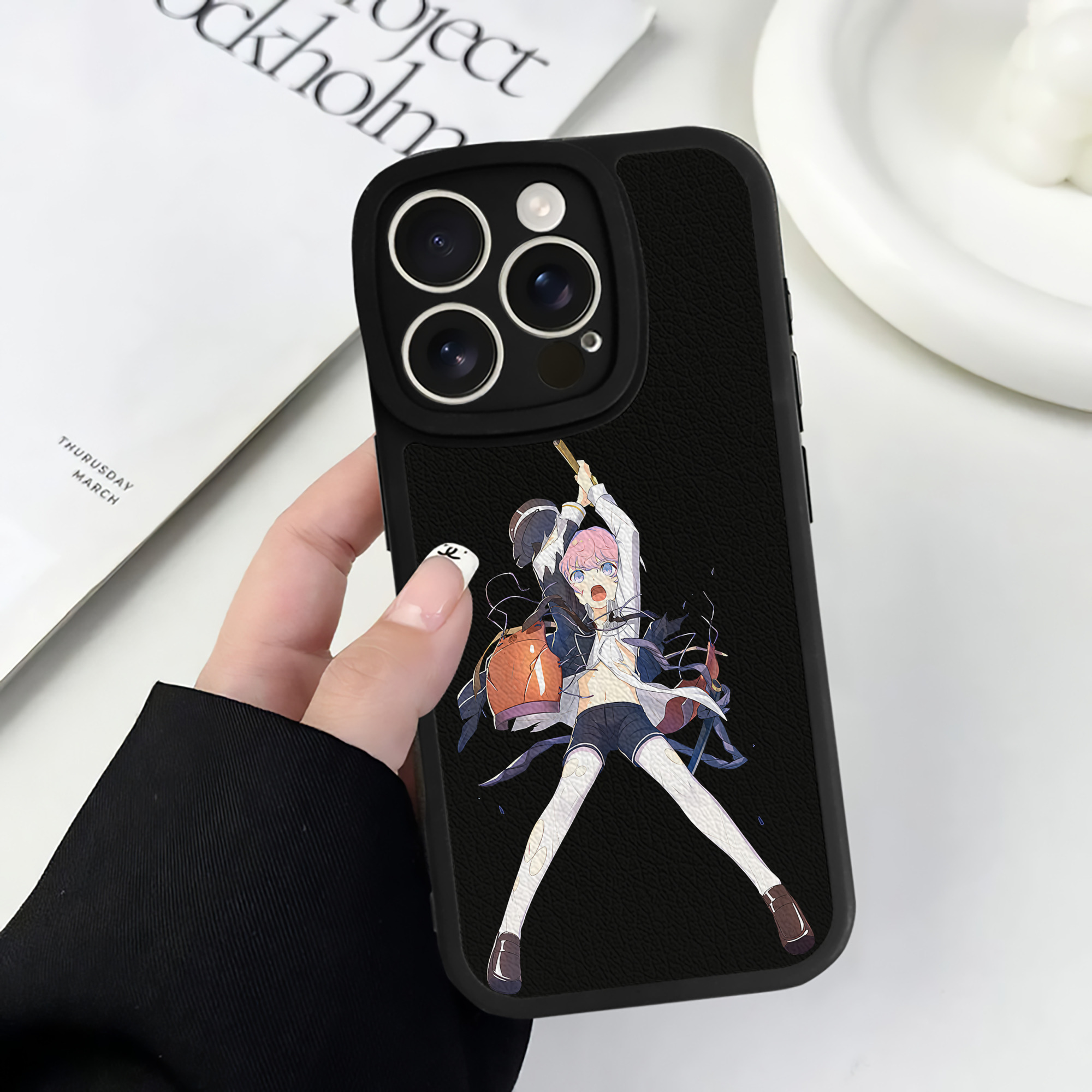 （画像用） 刀剣乱舞 Touken Ranbu 【iPhone 16シリーズ対応】シリコンスマホケース（レザー調） 材質：シリコン
